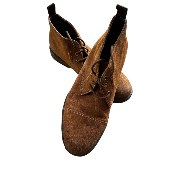 Clarks Other - Clarks Mens Boots Hinman Dark Tan Suede Size 7